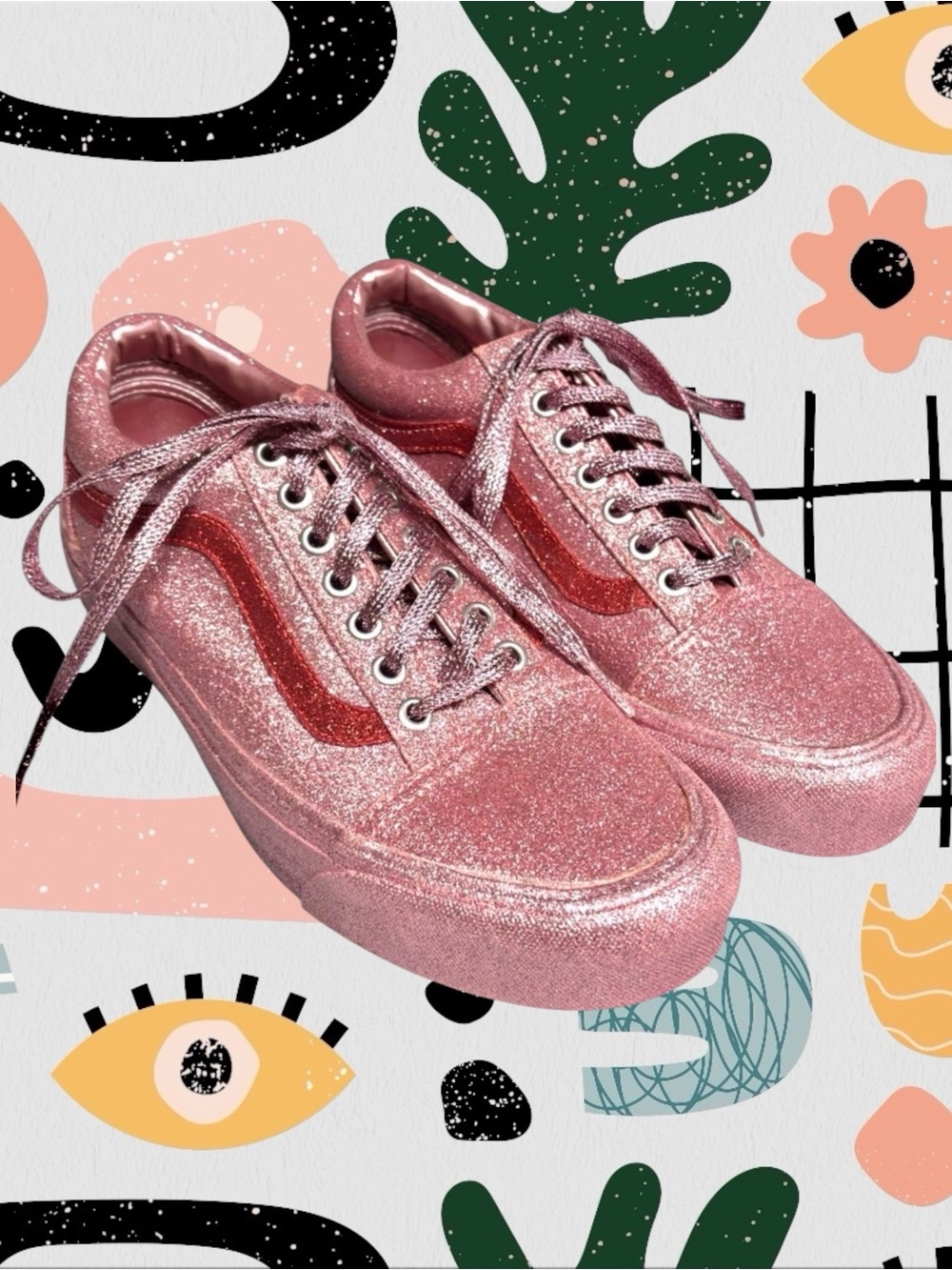 Vans x Opening Ceremony | Pink Glitter Low Top Sneakers - Women’s 8